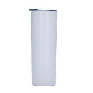 China Sublimation Blank 20 OZ Straight Skinny Tumbler With Straw Stainless Steel Double Wall Insulated Tumbler factory