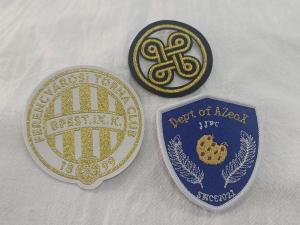 China Customized Exquisite Logo Design Full Embroidered On Fabric Patches For Clothing factory