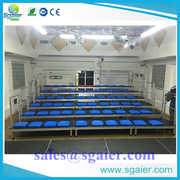 1000kgs / M2 Portable Bleachers On Wheels , Sgaier Outdoor Stadium Seat