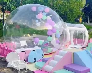 China Inflatable Bubble House 10 FT Commercial Balloon Bounce House Bubble Tent Dome with Double Blower factory