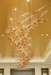 Customized Project Hotel Lobby Large Glass Modern LED Chandelier