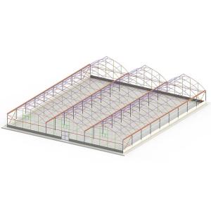 China Galvanized Steel Frame Plastic Film Greenhouse For Vegetable Farming on sale