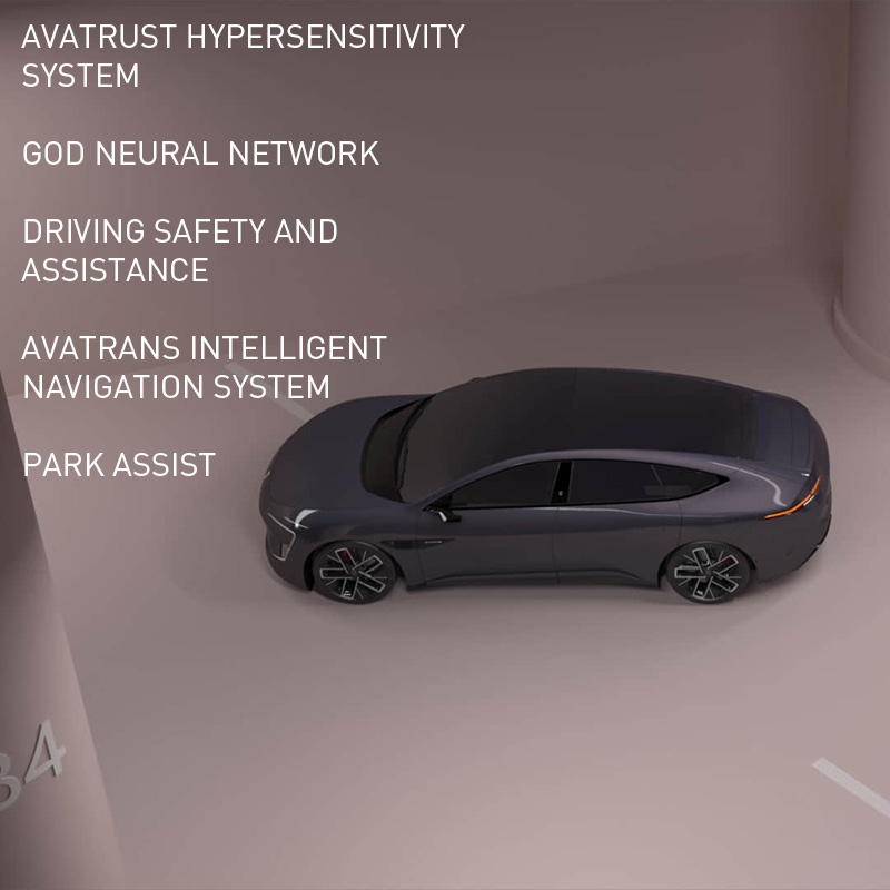 Max Speed 200 Km/h 2024 Changan Avatr Avatr 12 4-Door 5-Seat Electric Car with Single and Dual Motor by Hua-wei Avatr
