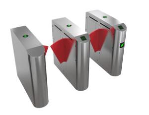 China Retractable Flap Barrier Turnstile Door Access Control 45-50 People/Min for Factory factory