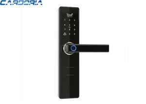 China Bio Fingerprint Unlock Wooden Sliding Door Lock , App Control Wireless Smart Door Lock factory