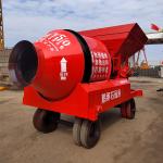 Red Small Mobile Concrete Mixer 500L Small Portable Concrete Mixers