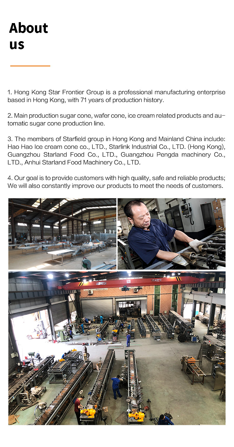 39 Bake Templates Rolled Sugar Cone Production Line Automatic