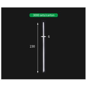 China PLA Drink And Milk Tea Straws Disposable 6*230 on sale