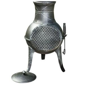 China Metal Outdoor Patio Backyard Garden Camping Heavy Duty Steel Wood Burning Firepit Charcoal Fire Pit Fireplace Chimenea with Rain Cap factory