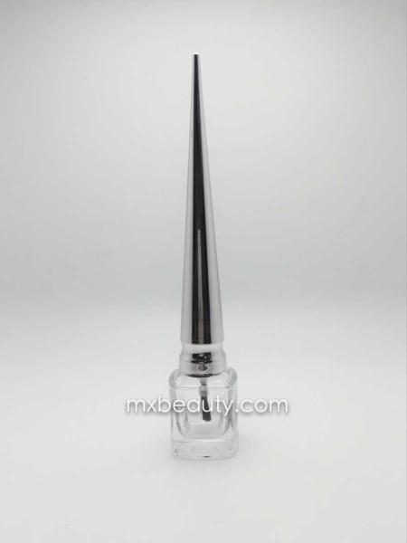 conical magic wand shape metallic nail polish cap uv coating nail polish bottle