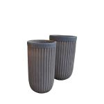 Fiber Clay Planter Frost Resistant And Drainage Holes Low-Maintenance Gardening