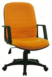 China Ginger Yellow Stationary Cloth Desk Chair , Fabric Upholstered Office Chair On Wheels factory