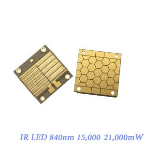 China 840nm 100W COB LED Chip 15000-21000mW 120DEG IR LED Chips factory
