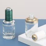 30-50ml Round Clear Dropper Glass Skin Care Oil Bottle with White Push Dropper