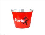 CMYK Tin Ice Bucket Tongs , Galvanized Beer Bucket 5L Volume