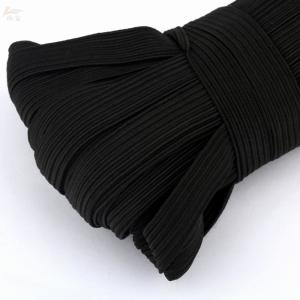 Wholesale flat elastic 6mm bundle packing elastic band/White and black color
