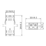 ABS LC LC Duplex Fiber Coupler Singlemode Green RoHS Compliance