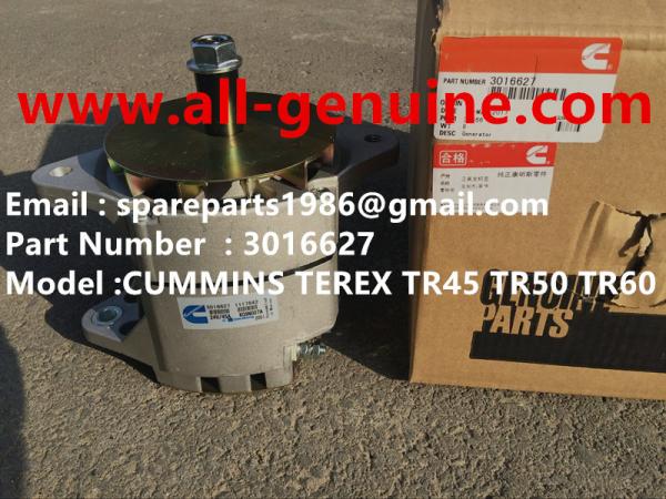 CUMMINS ENGINE TEREX 3016627 GENERATOR NHL DUMP TRUCK MINING QUARRY TR45 TR50