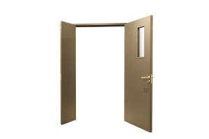 China Yellow Security 3 Hours Fire Rated Steel Doors For Hotel factory
