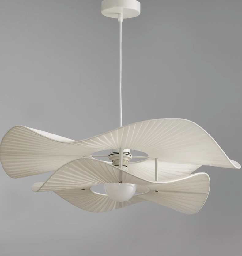 Nordic Cream Style Fabric Led Pendant Lights For Living Room Bedroom Bar Flower Pendant Lamp(WH-AP-590)