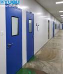 Galvanized Steel Pharmaceutical Swing Clean Room Door Automatic Colorful