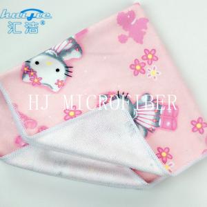 China Square Shape Household Printed Microfiber Cloth Hand Cleaning Towel 300gsm OEM factory
