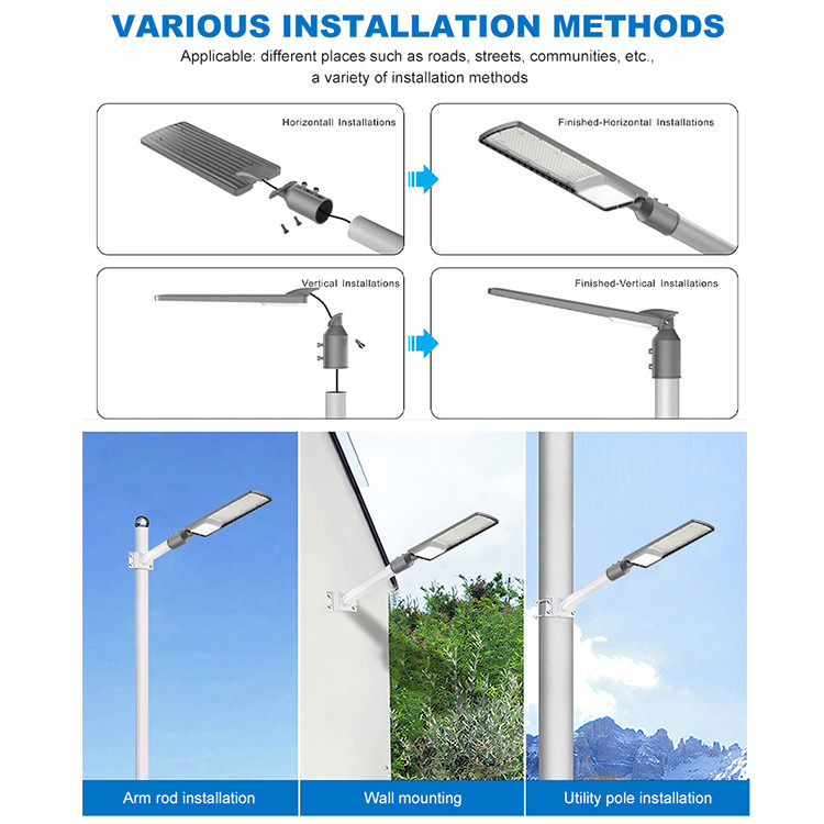 High Brightness AC85-265V 3000K To 6500K LED Road Light Highways City Streets Parking Lots