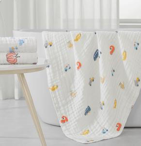 China Safe Eco Friendly Dubble Gauze Fabric 4 Layer Cotton Swaddle Cloth factory