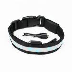 C903 Wholesale Customized Logo Eco-Friendly Nylon Cute Paw Design LED Dog Collar