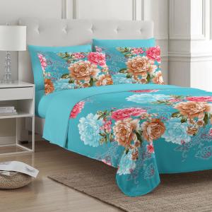 China 6pcs 1800 Fabric Density 1.5-2 Kg Microfiber Polyester Bedding Sheet Set factory