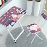 Foldable MDF Board Wooden Metal Furniture Children Table And Chair Set