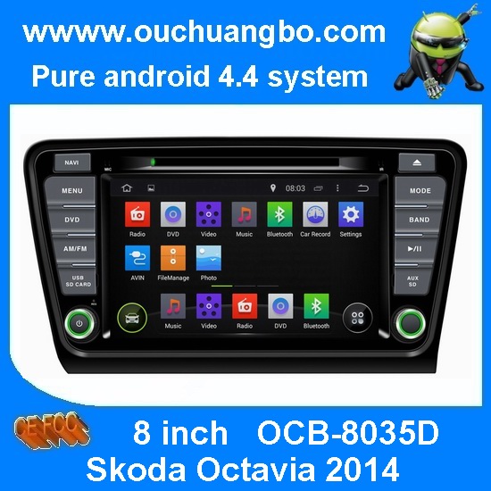 Ouchuangbo Auto Radio Stereo DVD Player for Skoda Octavia 2014 Pure Android 4.4 GPS Naviga