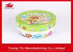 Small Round Logo Embossed Tin Boxes For Children Cards Games Toy Packaging