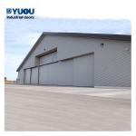 Steel Automatic Aircraft Hangar Door Revolving PU Sandwich Panel 50HZ 5000kg
