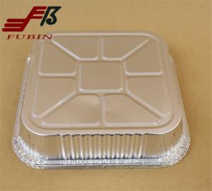 China 1400ml Barbecue Silver Foil Box For Food Packaging Customized factory