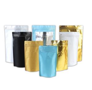 China 250g Capacity Aluminum Foil Resealable Stand Up Coffee Bags Side Gusseted With Valve factory