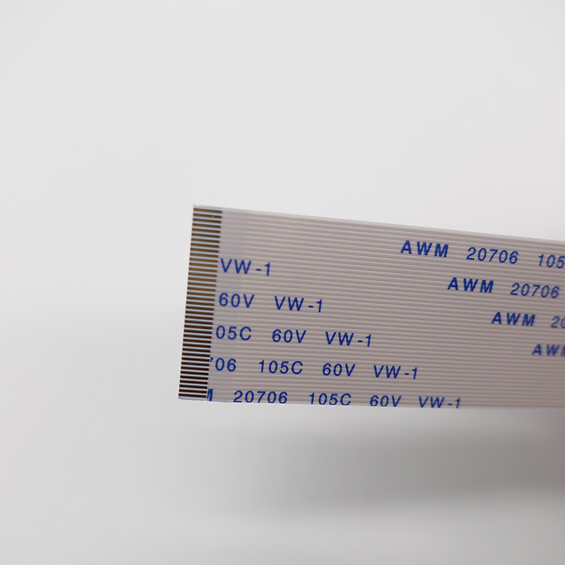 1.0 Mm Pitch Flexible Flat Ribbon FFC Cable With 20 Pins And Copper Conductor
