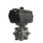 Stainless Steel Fixed Pneumatic Ball Valve DN15 - DN50 Thread Connection