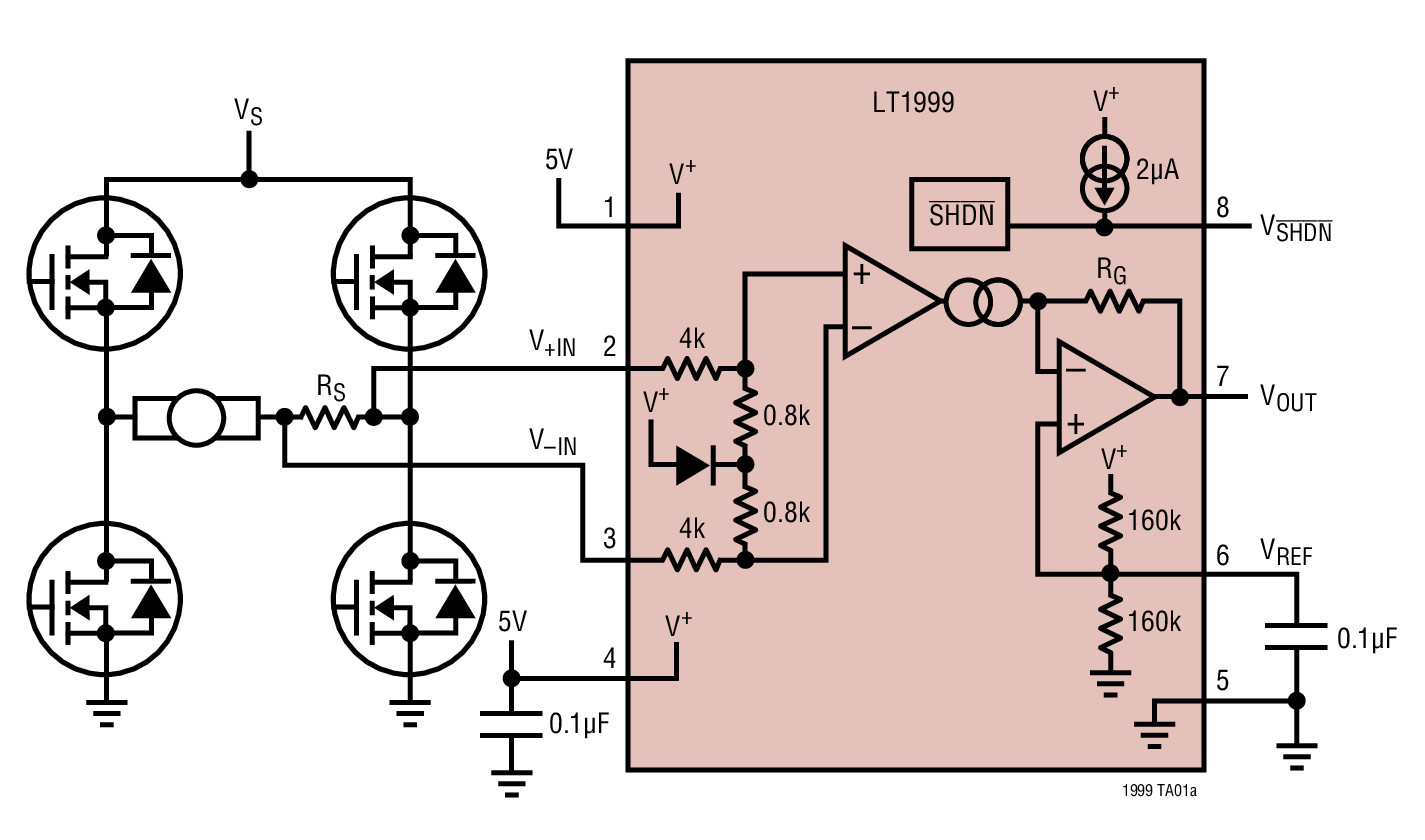 LT1999-10 Precision High Side Current Sense Amplifier
