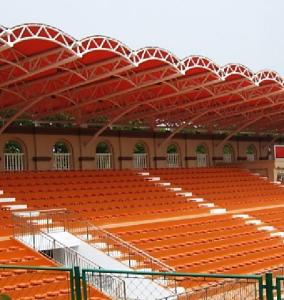 China Prefab Stadium Tube Truss Steel Structure With Hot Dip Galvanized Surface Treatment factory