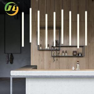 China Modern Linear Pendant Lighting Fixture - Acrylic White Tubes Suspended from Ceiling For Kitchen Island Dinner Room factory