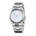 12 Month Guarantee Mens Quartz Watch Silver Bracelet Watch IP Plated