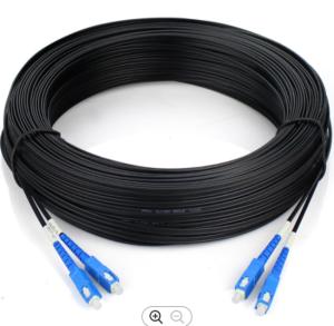 China OEM 100m FTTH Drop Cable With LC SC FC ST Connector Outdoor Armored factory