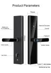 Steel Door Wifi Fingerprint Lock S819-2 Digital Password Lock For Apartment
