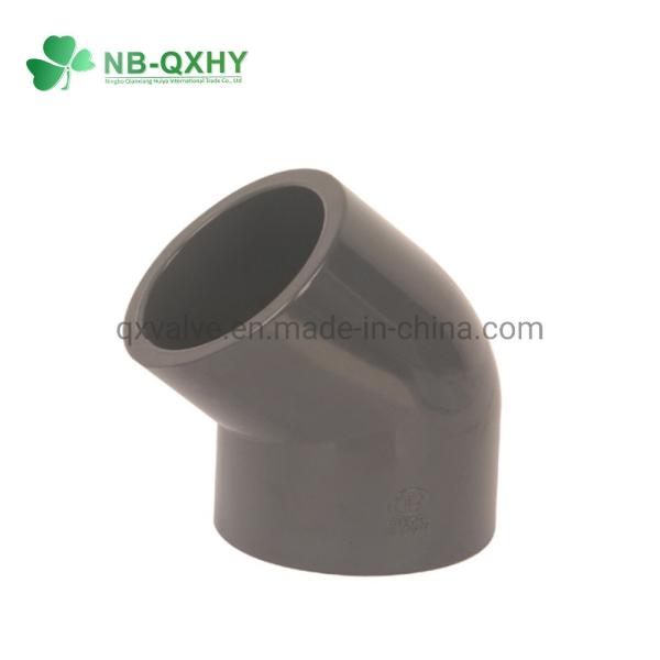 Customized Request 90deg Angle DIN Pn16 Plastic PVC 45 Degree Elbow UPVC Pipe