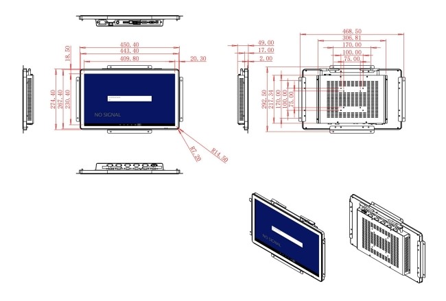 18.5-Inch Android Embedded Touch Device for Traffic Management, Warehouse Dashboards, Smart City Displays, and Logistics Systems