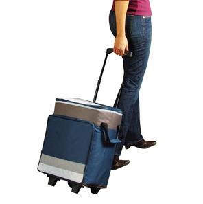 China outdoor camping trolley cooler bag on wheels factory