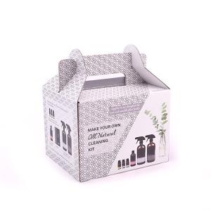 Recyclable Custom Size Cardboard Boxes , Milk Cardboard Box With Paper Handle