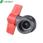 Red Handle Grey Body Round Ball Valve PVC Octagonal Ball Valve for Garden Hose