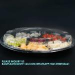 Round Disposable Clear Plastic Fruit Platter Trays Clear Fruit Platter For